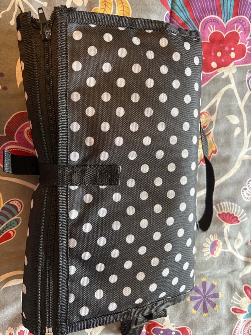 Black Polka Dot changing pad and  Organizer